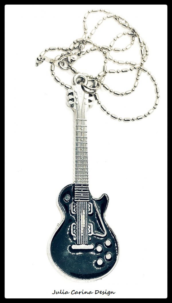 Fekete gitár nyaklánc