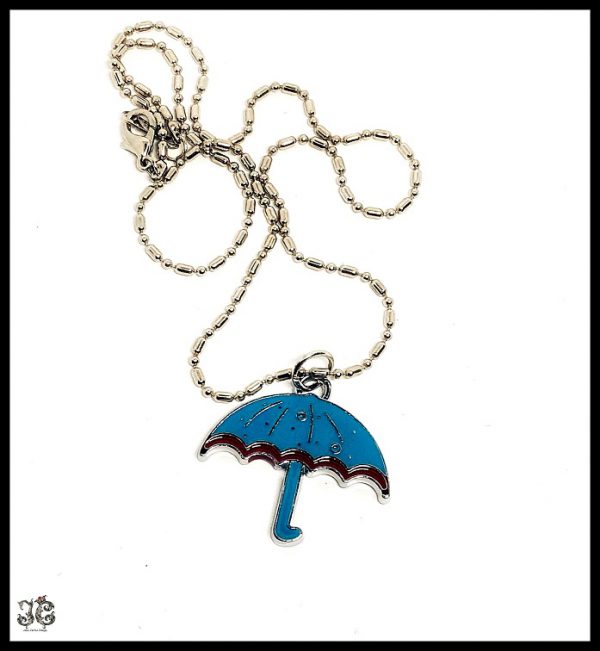 Kék esernyő medálos nyaklánc