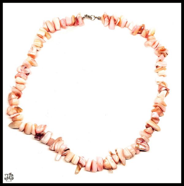 Rózsaszín kagyló gyöngy nyaklánc