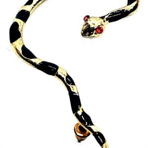 Fekete arany kígyó fülbevaló fülgyűrű