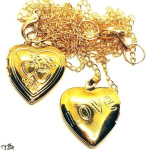 Arany szív szelence fényképtartó medálos nyaklánc