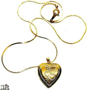 Arany szív szelence fényképtartó medálos nyaklánc