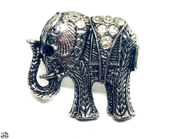 Ezüst köves elefánt gyűrű