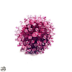 Pink gyöngy virág gyűrű