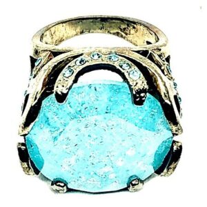 Ezüst kék köves gyűrű