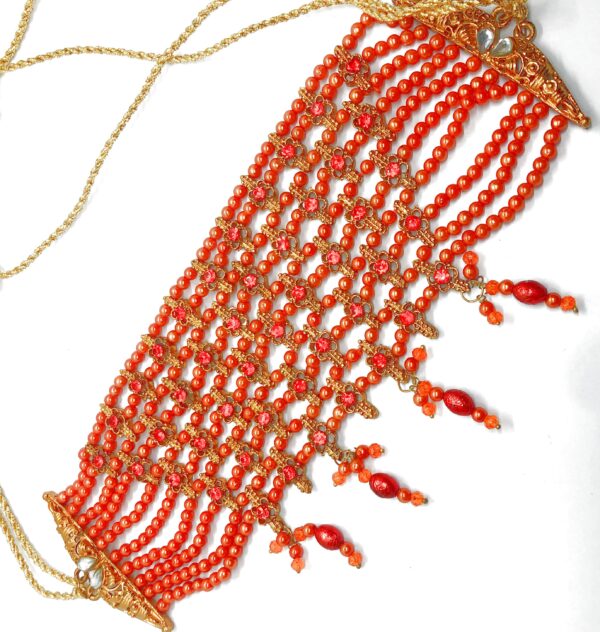 Arany narancs gyöngyös indiai nyaklánc