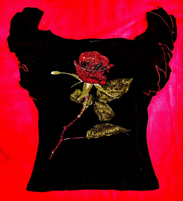 Fekete piros cukros rózsa felső