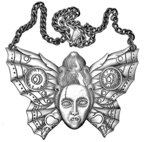 Vámpír frankenstein koponya medálos nyaklánc