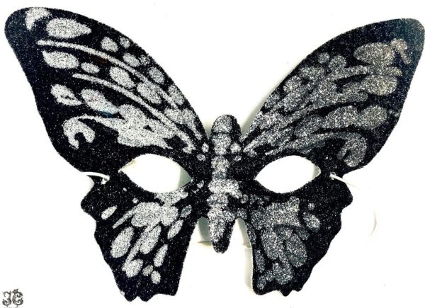 Fekete ezüst pillangó maszk álarc
