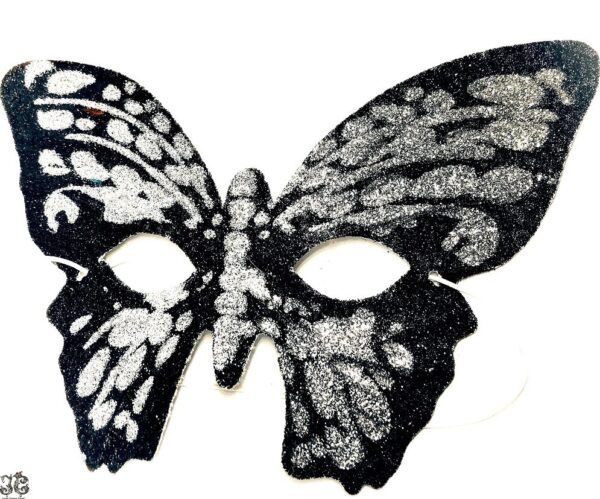 Fekete ezüst pillangó maszk álarc